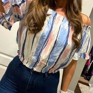 Off the shoulder crop top